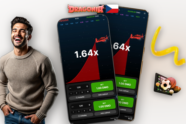 Herní rozhraní Aviator od Spribe dostupné v Dragonia Casino online