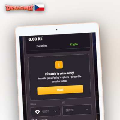 Bankovní převod pro vyšší sumy v Dragonia Casino – zpracování 3 až 7 dnů