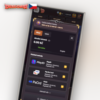 Bankovní převod z českého účtu jako platební metoda v Dragonia Casino