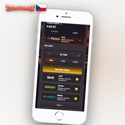 E-peněženky Skrill, Neteller a Revolut pro rychlý vklad v Dragonia Casino