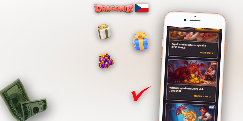 Sportovní promo Dragonia Casino s fotbalem, hokejem a kurzovou tabulkou