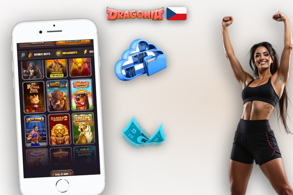 Dragonia Casino strategie: infografika vysoké a nízké volatility slotů s bankrollem v CZK